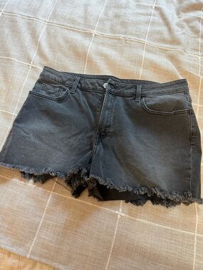 H&M Black Frayed Hem Women's Denim Shorts